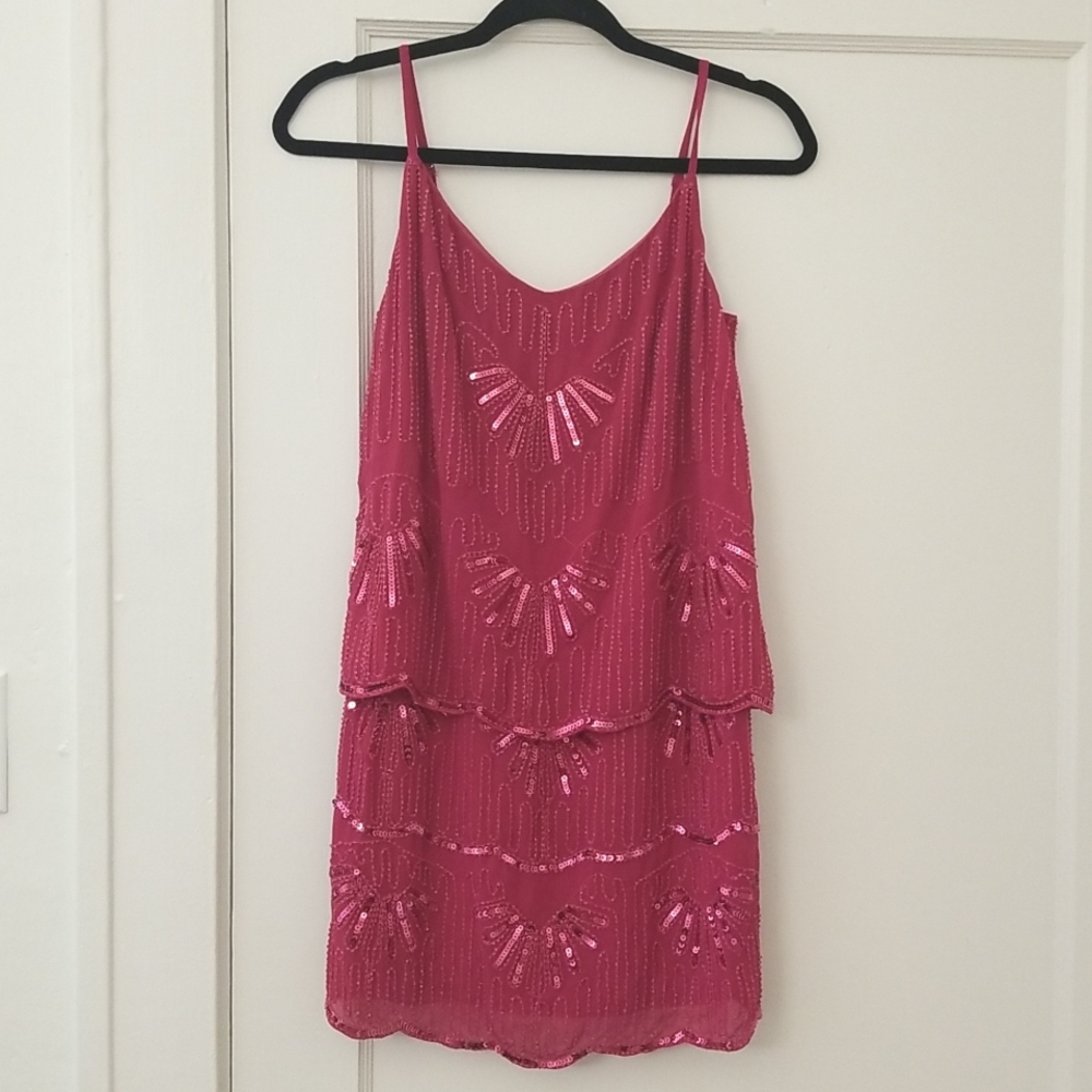 Laundry pink beaded dress